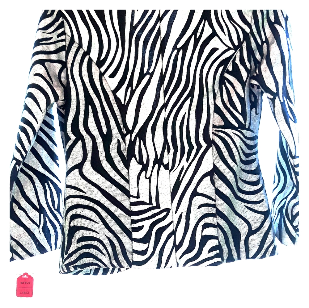 Zebra animal print lightweight jacket